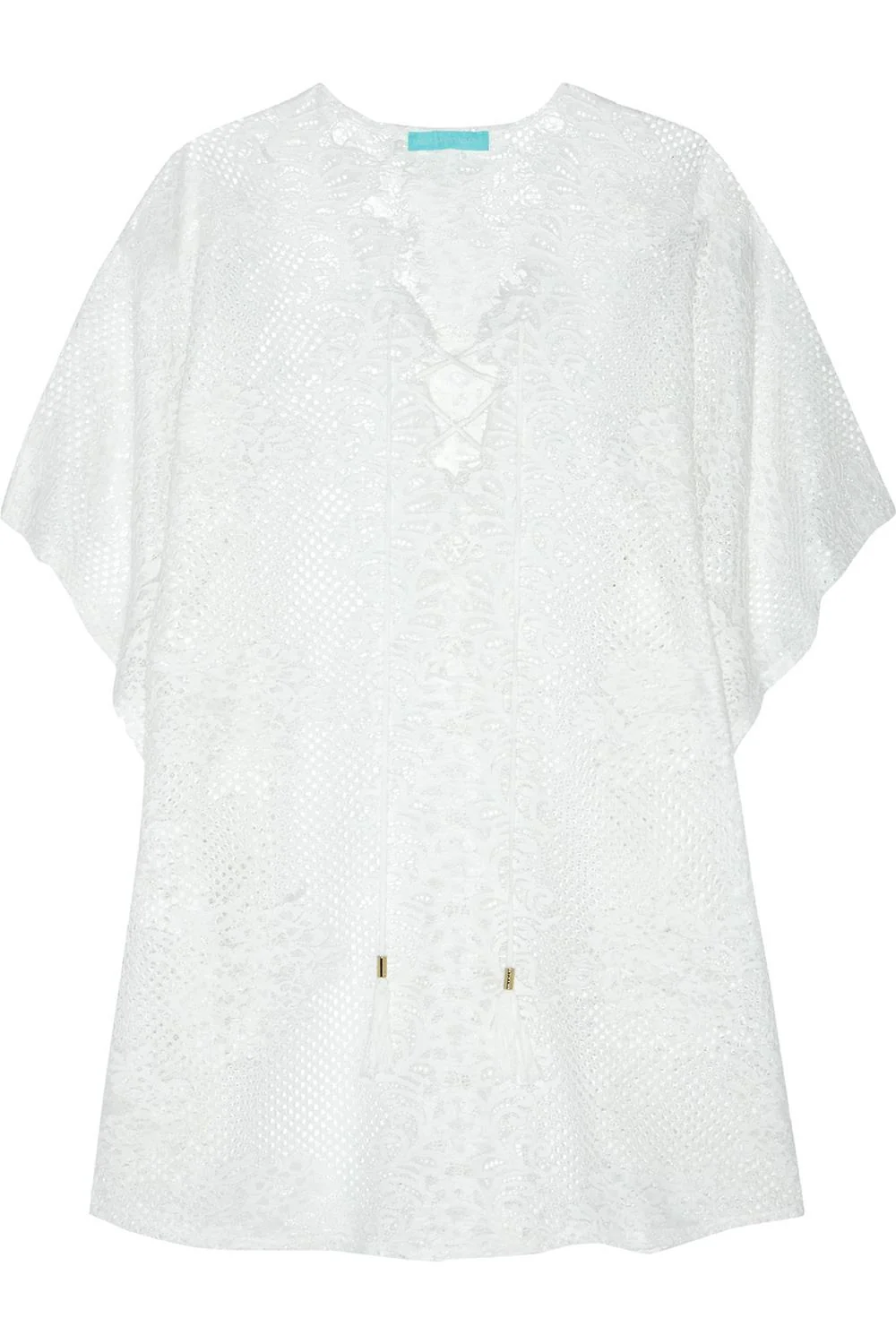 MELISSA ODABASH KATE COTTON BLEND LACE KAFTAN ONE SIZE