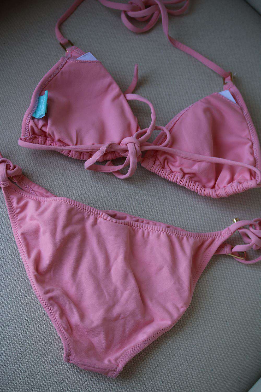 MELISSA ODABASH KEY WEST TRIANGLE PINK BIKINI UK 10/14 - Image 3