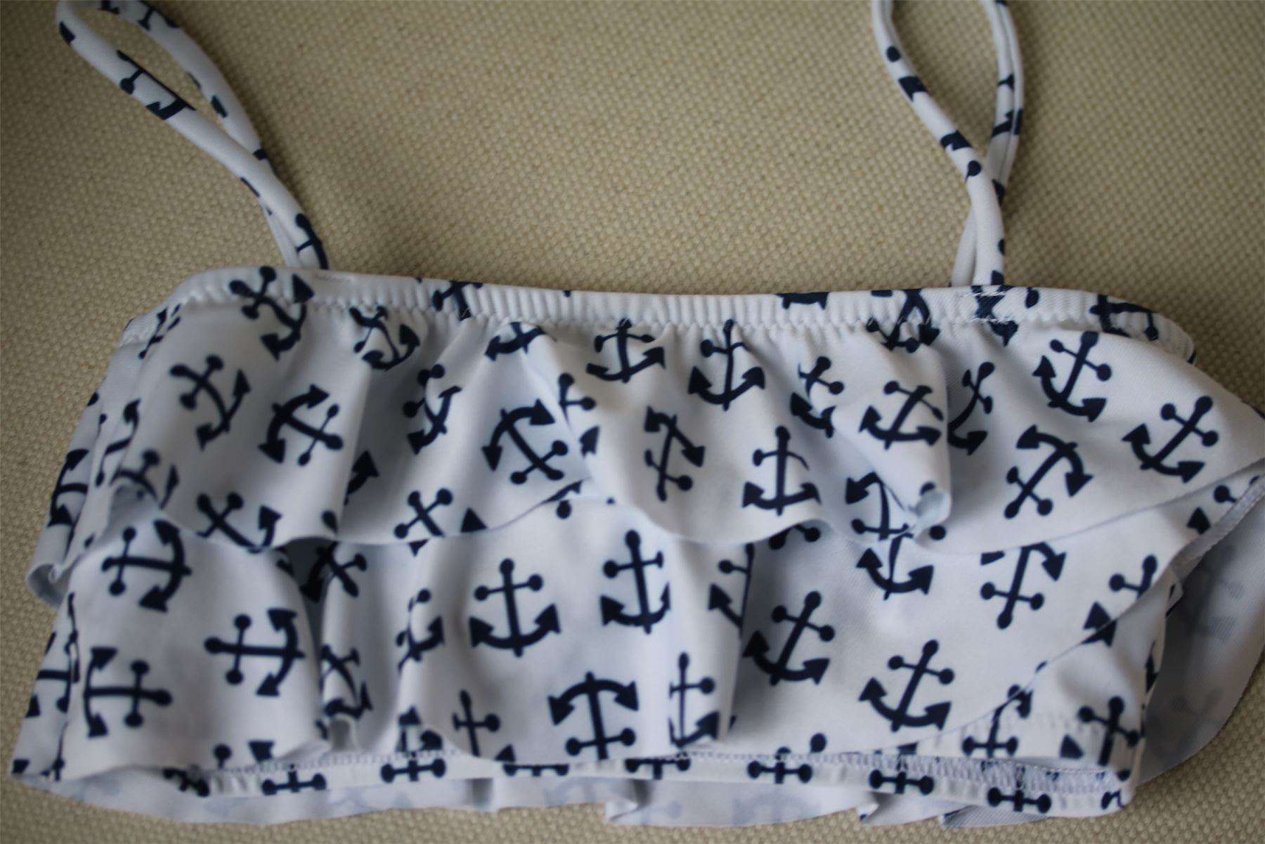 MELISSA ODABASH KIDS NAVY BLUE ANCHOR RUFFLE BIKINI 4 YEARS - Image 3