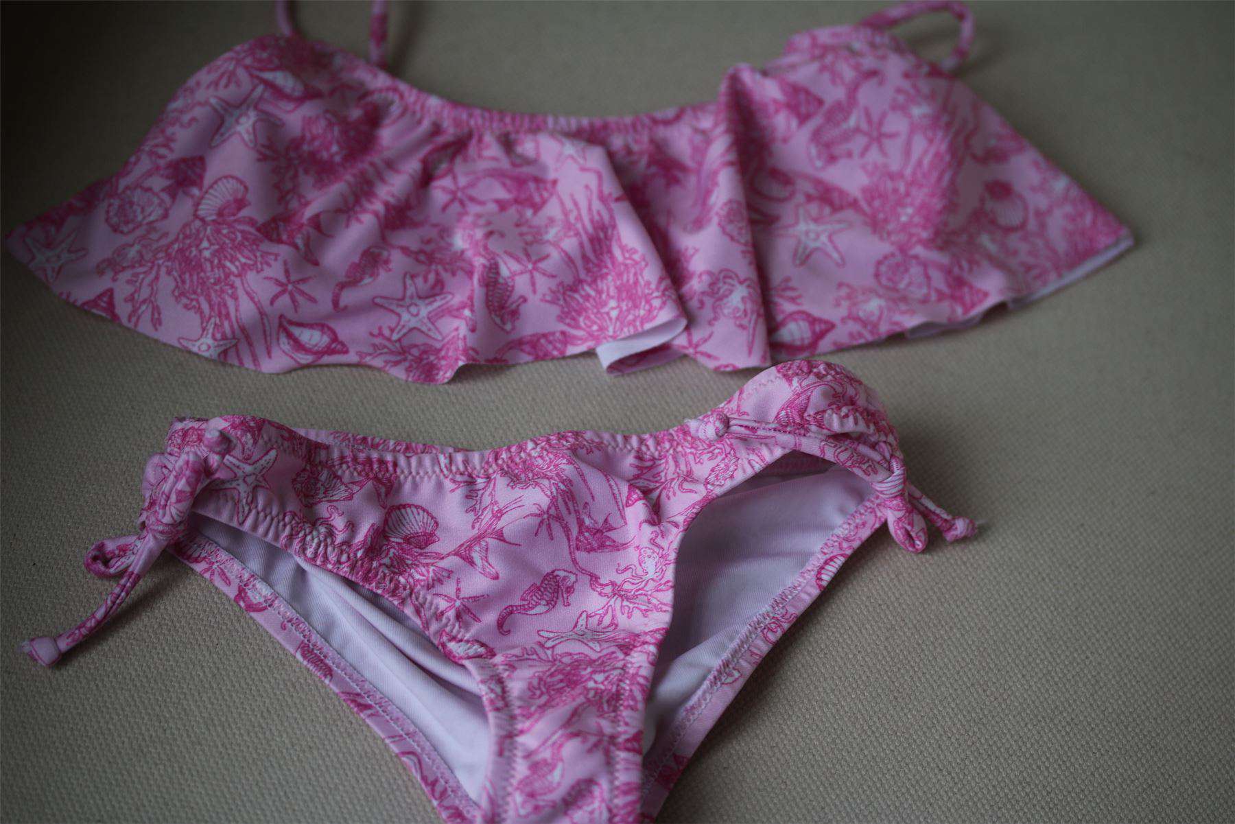 MELISSA ODABASH KIDS PENELOPE SEALIFE PINK BIKINI 4 YEARS - Image 3