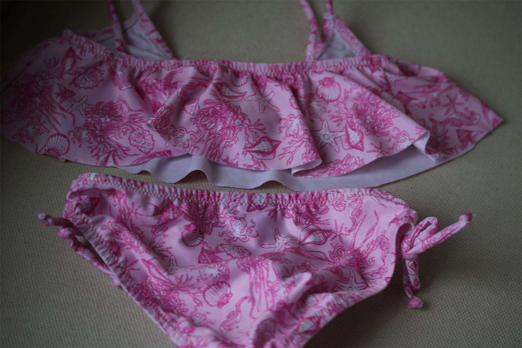 MELISSA ODABASH KIDS PENELOPE SEALIFE PINK BIKINI 4 YEARS - Image 4