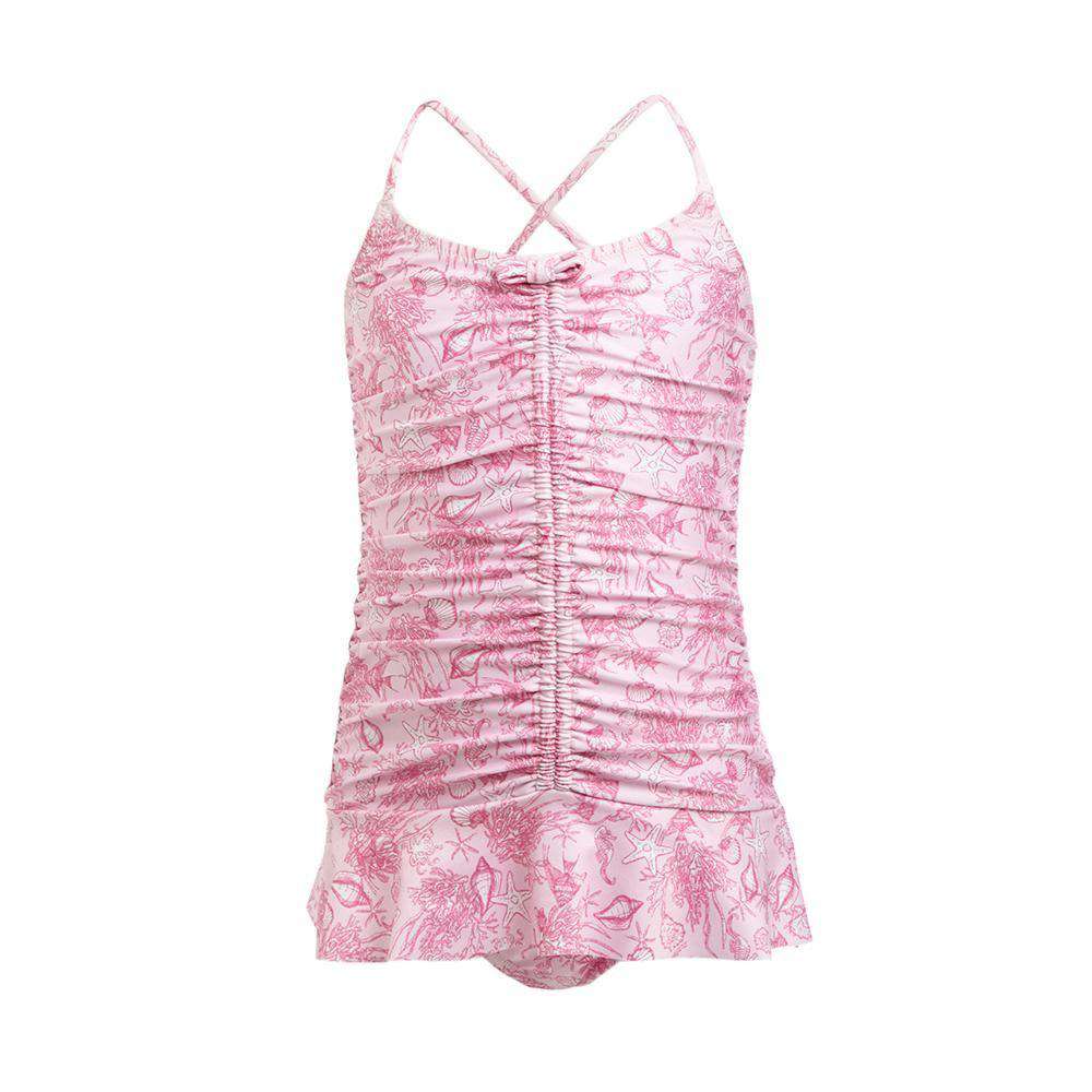 MELISSA ODABASH KIDS POPPY SEALIFE PINK SWIMSUIT 4 YEARS - Image 2
