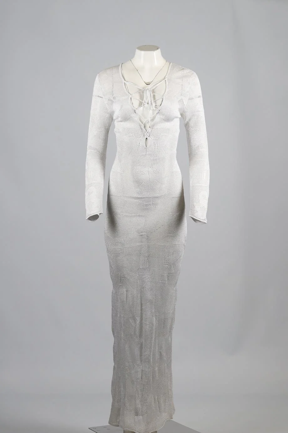 MELISSA ODABASH KNIT MAXI DRESS SMALL - Image 2