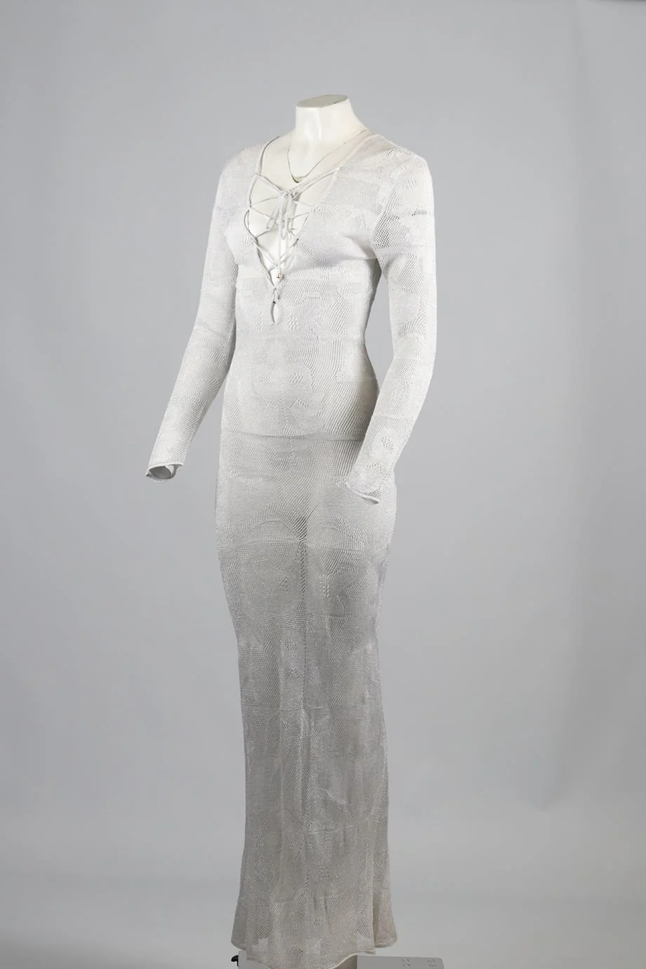 MELISSA ODABASH KNIT MAXI DRESS SMALL - Image 3