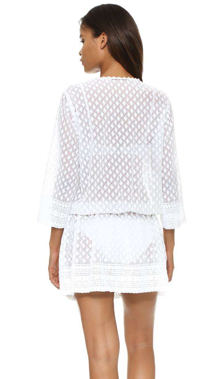 MELISSA ODABASH KYLIE SHORT COVER-UP DRESS SMALL - Image 3