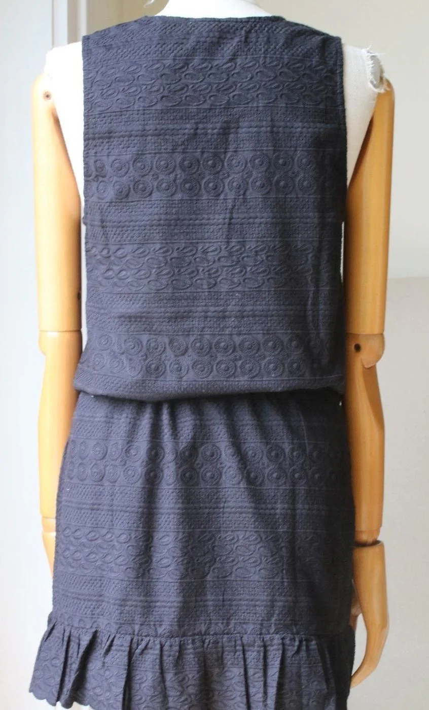 MELISSA ODABASH LAYLA EMBROIDERED COTTON DRESS SMALL - Image 3