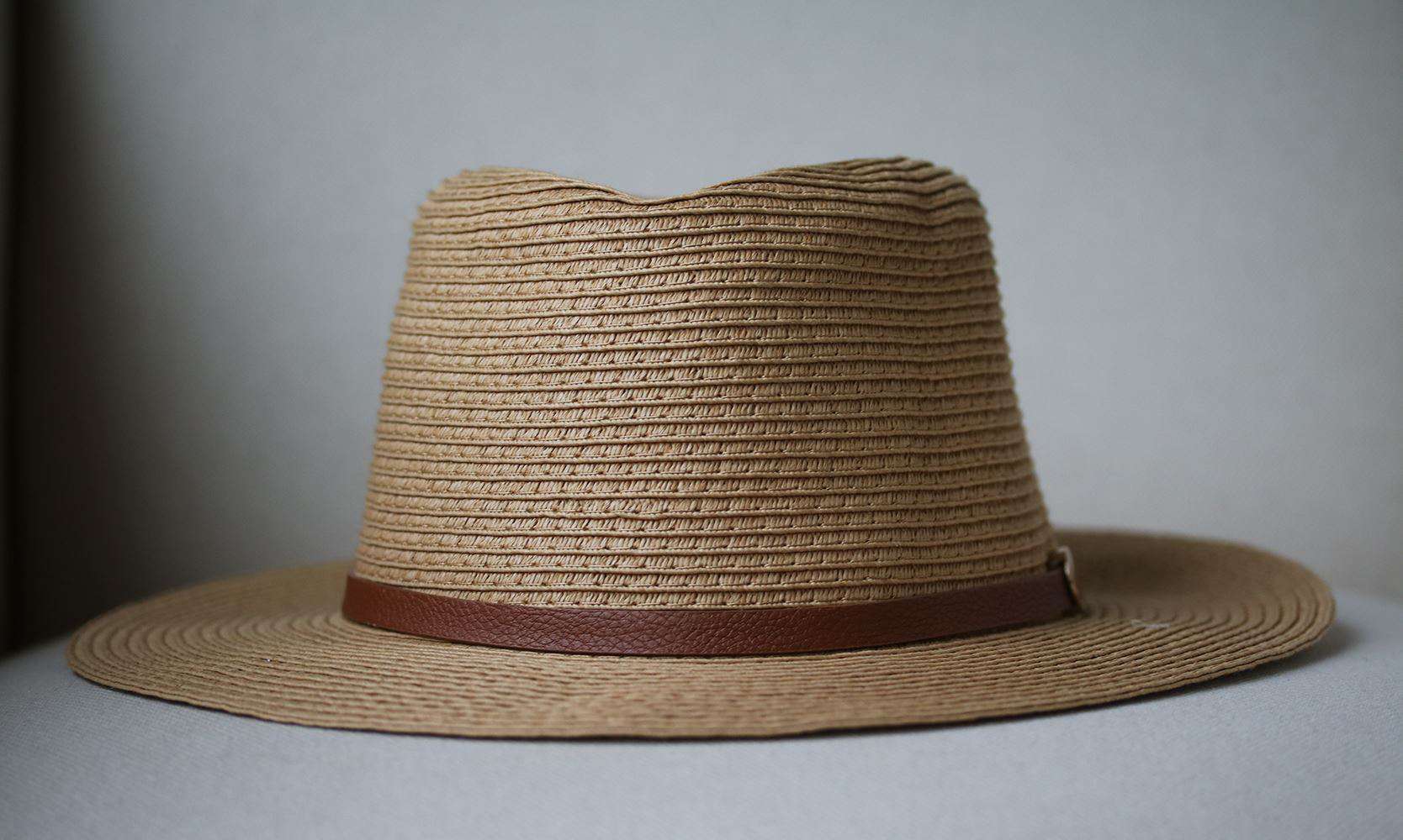MELISSA ODABASH LEATHER-TRIMMED WOVEN RAFFIA FEDORA - Image 2