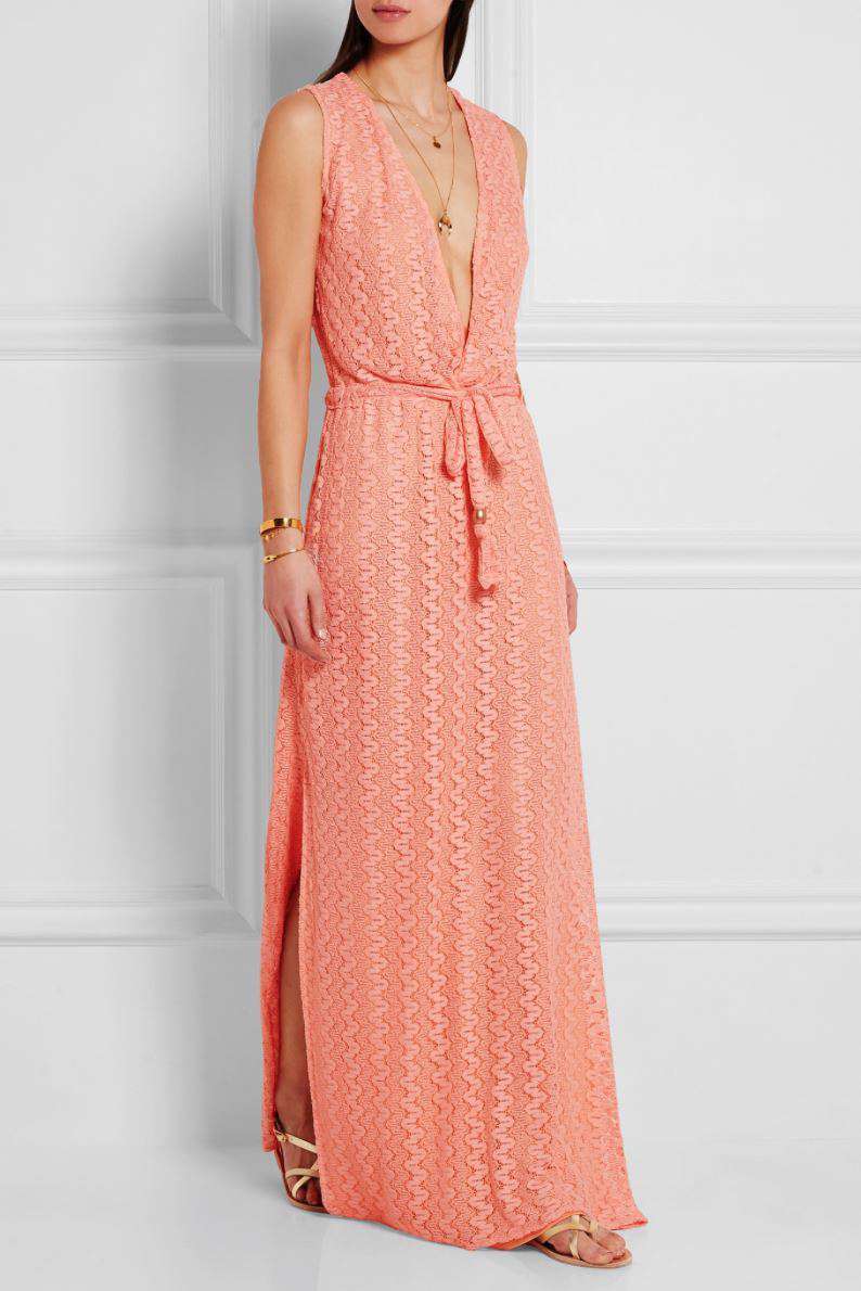 MELISSA ODABASH MELISSA CROCHETED MAXI DRESS SMALL