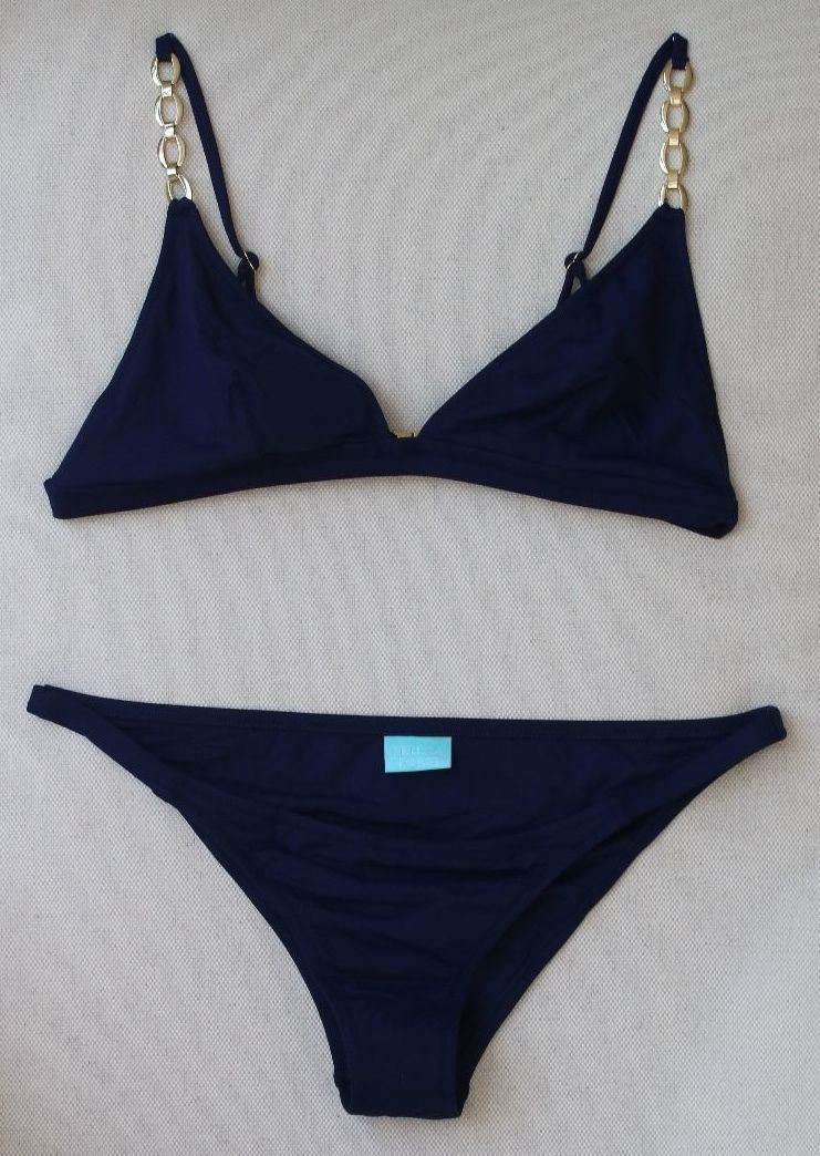 MELISSA ODABASH MEXICO NAVY CHAIN BIKINI UK 10/14 - Image 2
