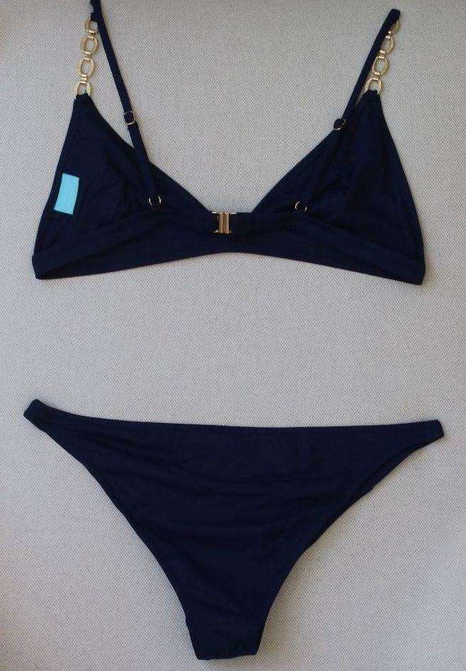 MELISSA ODABASH MEXICO NAVY CHAIN BIKINI UK 10/14 - Image 5