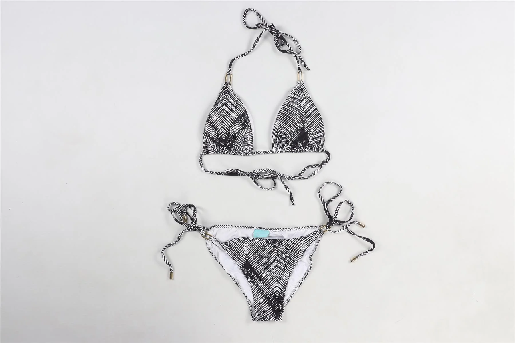 MELISSA ODABASH NAVY BIKINI UK 10-14 - Image 2
