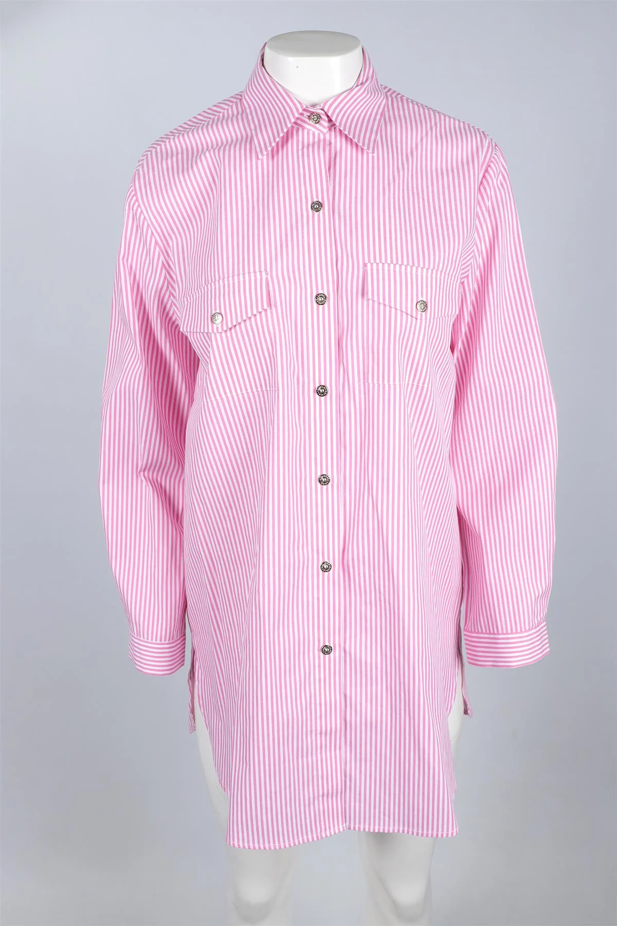 MELISSA ODABASH PINK COTTON SHIRT MEDIUM - Image 2