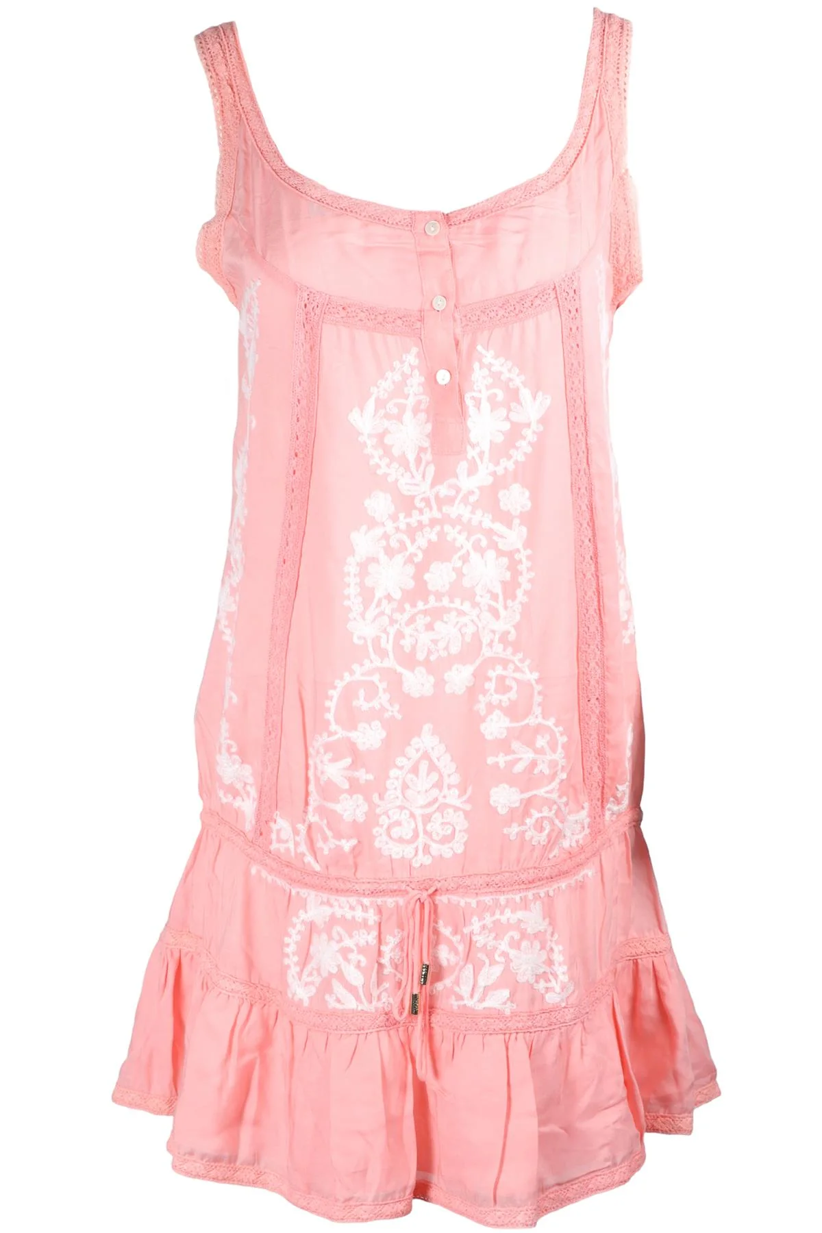 MELISSA ODABASH PINK VOILE MINI DRESS SMALL