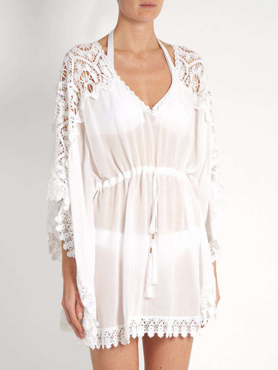 MELISSA ODABASH ROBY MACRAMÉ-LACE TRIMMED DRESS ONE SIZE - Image 2