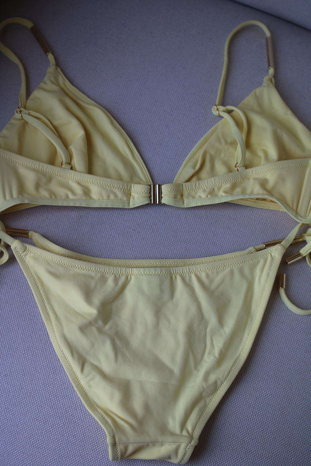 MELISSA ODABASH VERONA TRIANGLE YELLOW BIKINI UK 10/14 - Image 5