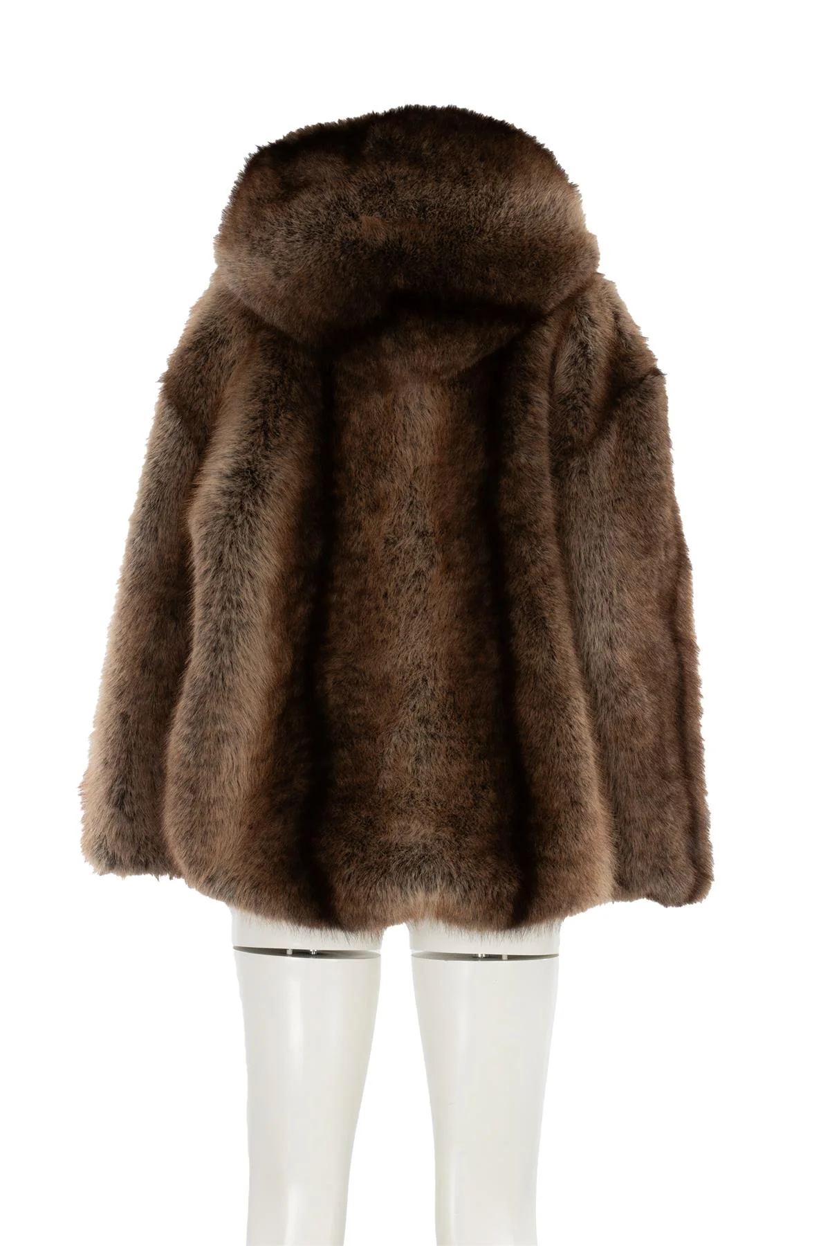 MEOTINE BROWN WILMA FAUX FUR JACKET SMALL - MEDIUM - Image 4
