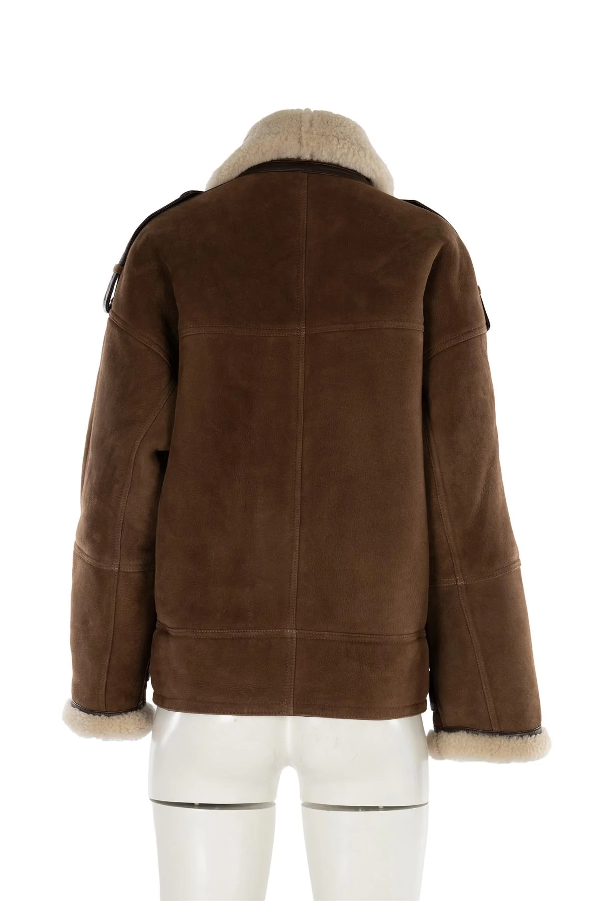 MEOTINE BROWN ZOE SUEDE AND SHEARLING JACKET XSMALL - SMALL - Image 4