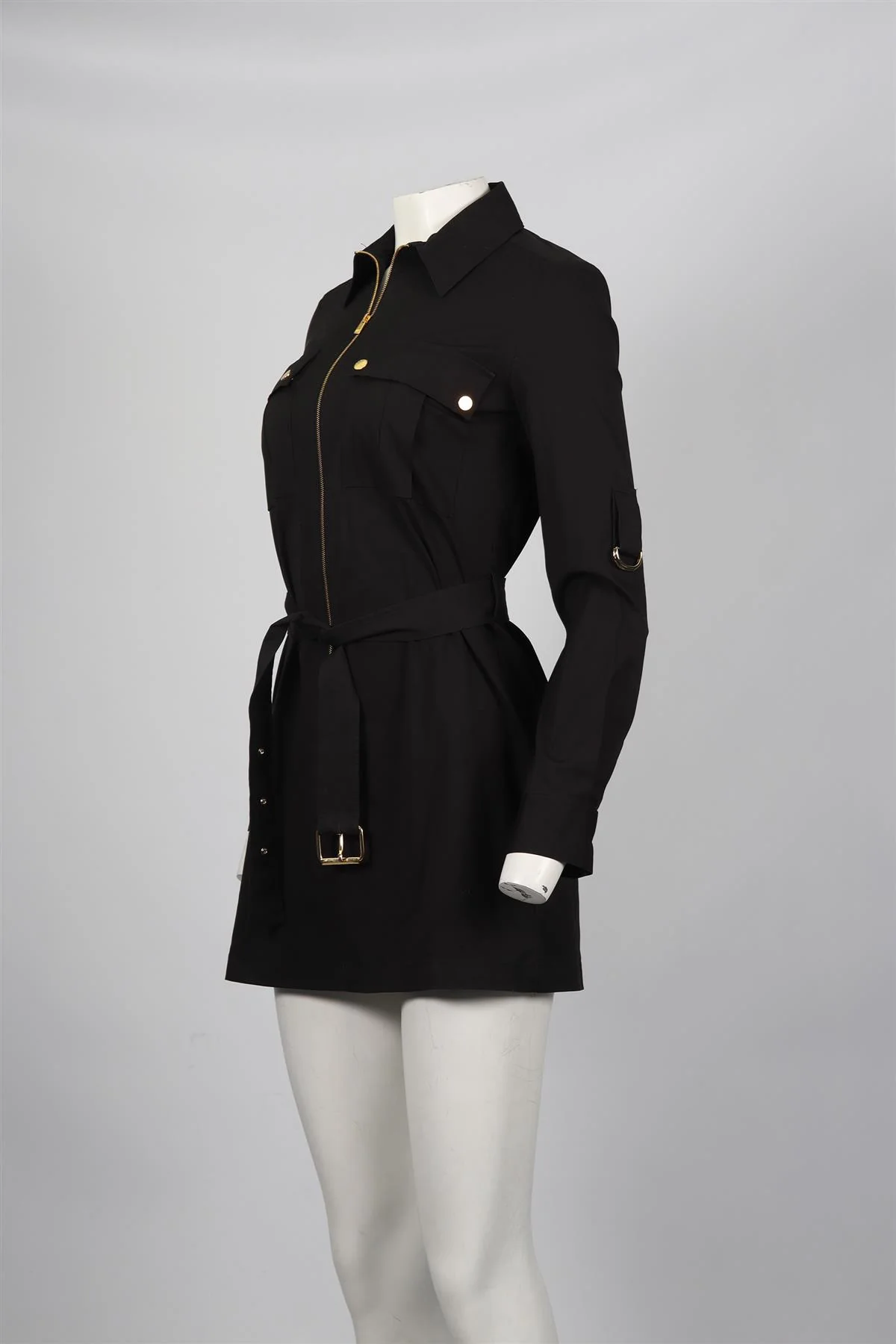 MICHAEL KORS BELTED COTTON MINI DRESS US 2 UK 6 - Image 3
