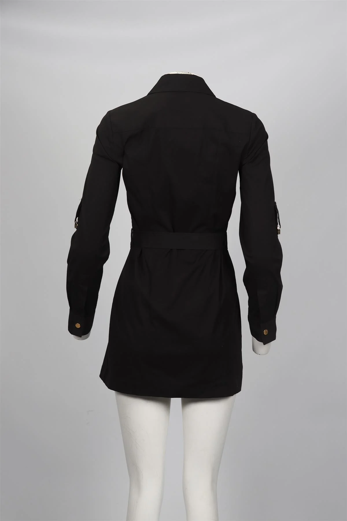 MICHAEL KORS BELTED COTTON MINI DRESS US 2 UK 6 - Image 4
