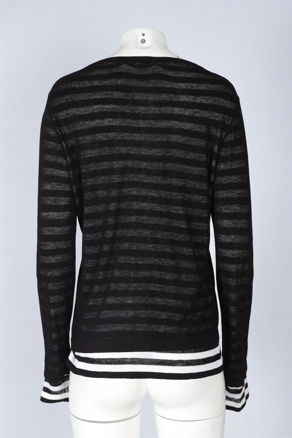 MICHAEL KORS BLACK LINEN TOP LARGE - Image 4