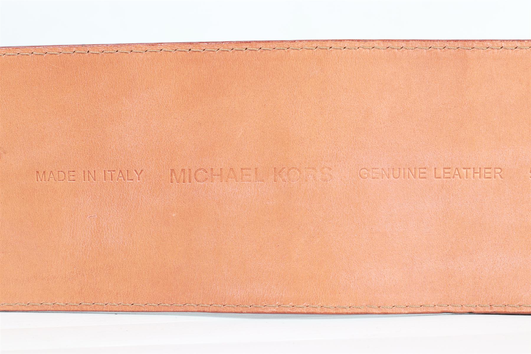 MICHAEL KORS BROWN LEATHER WAIST BELT SMALL - Image 8