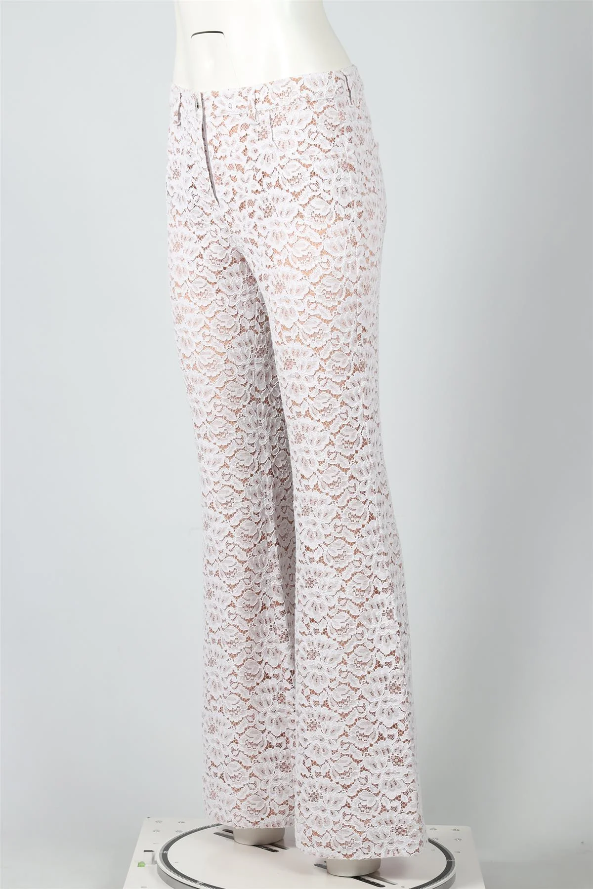 MICHAEL KORS COLLECTION WHITE LACE FLARED PANTS US 6 UK 10 - Image 3