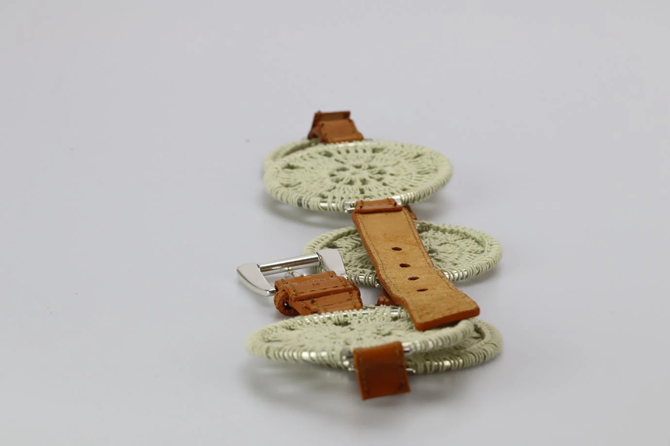 MICHAEL KORS CROCHET AND LEATHER BELT MEDIUM - Image 4