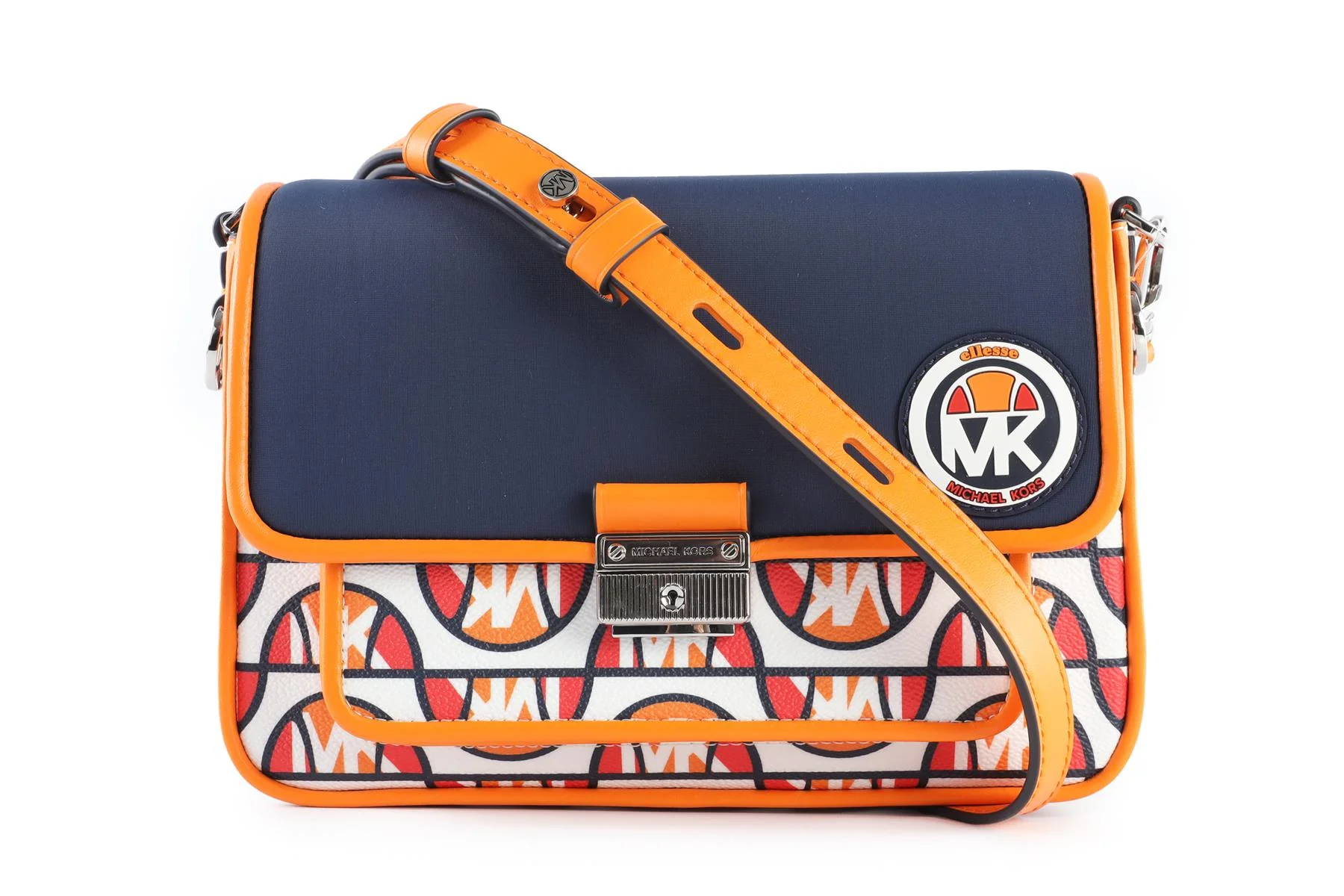 MICHAEL KORS + ELLESSE ORANGE BRADSHAW CANVAS SHOULDER BAG - Image 2