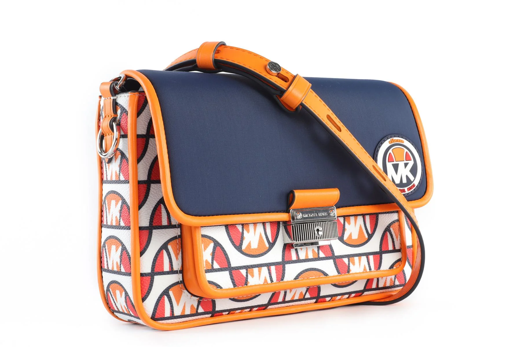 MICHAEL KORS + ELLESSE ORANGE BRADSHAW CANVAS SHOULDER BAG - Image 4