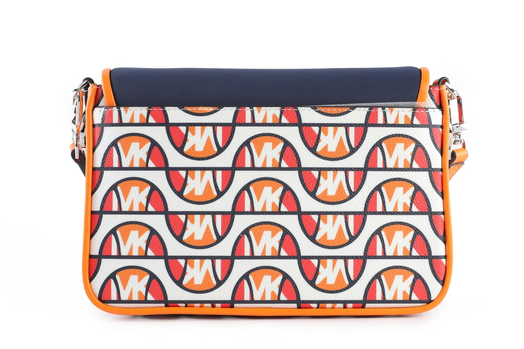 MICHAEL KORS + ELLESSE ORANGE BRADSHAW CANVAS SHOULDER BAG - Image 7