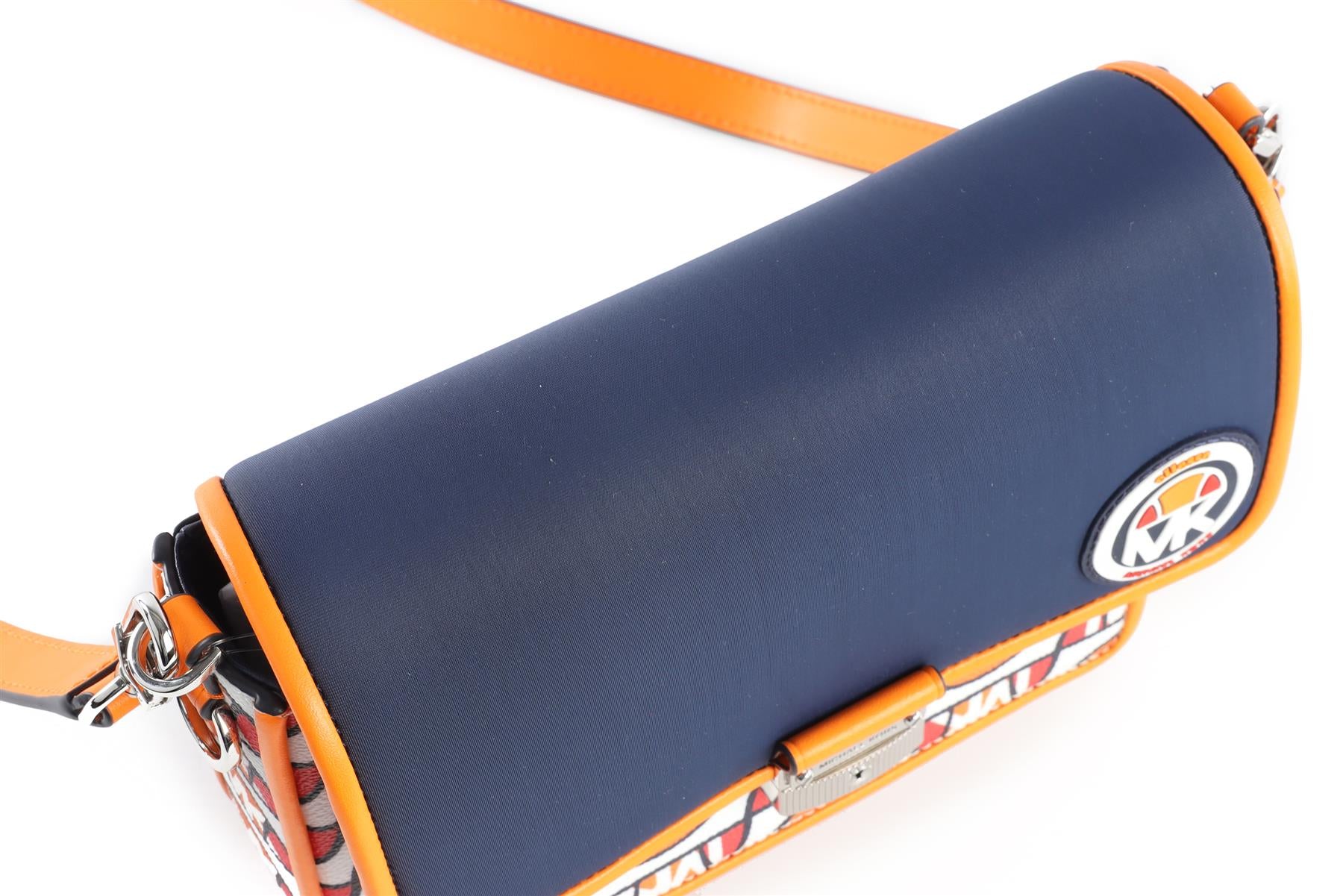 MICHAEL KORS + ELLESSE ORANGE BRADSHAW CANVAS SHOULDER BAG - Image 9