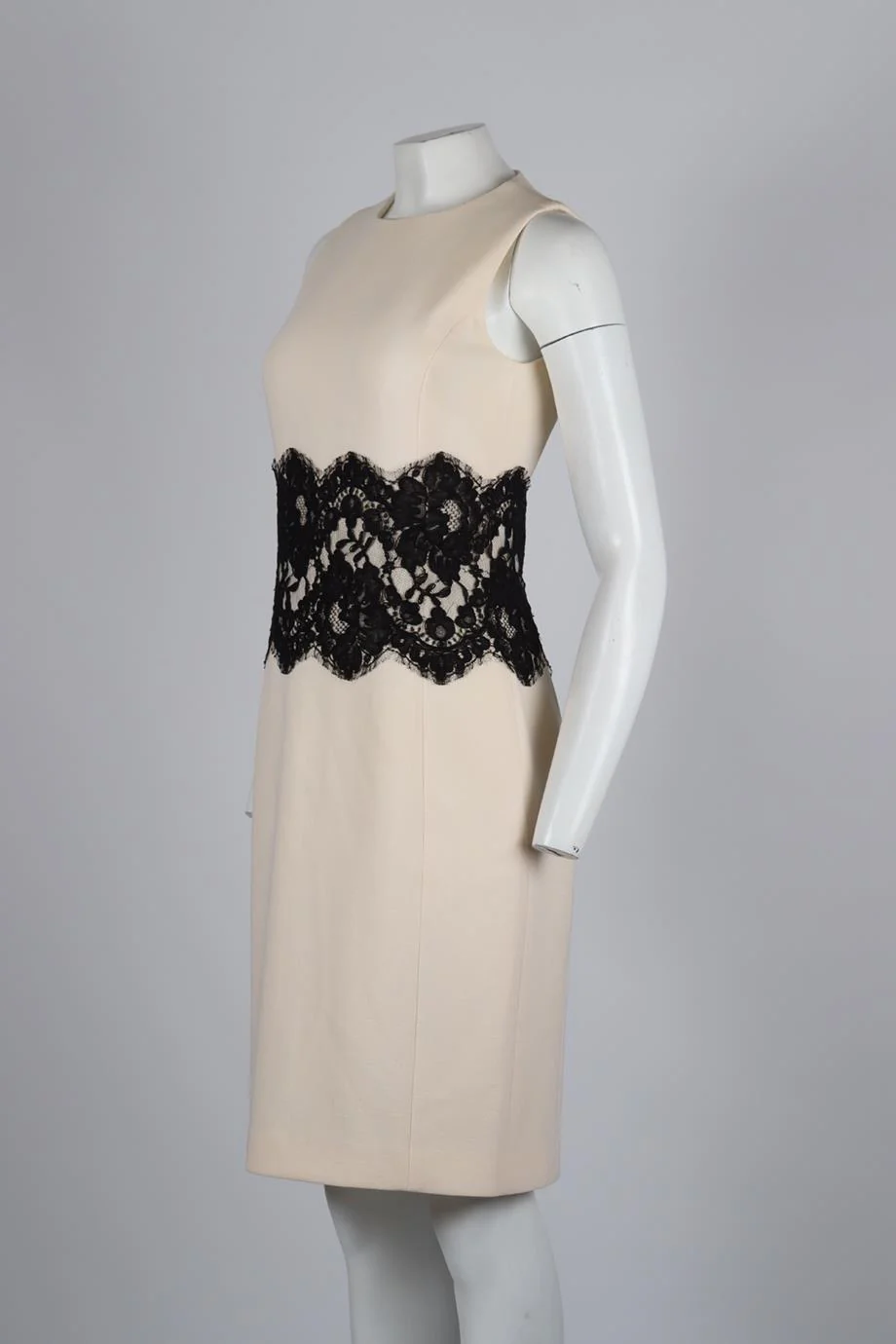 MICHAEL KORS LACE PANELED WOOL BLEND DRESS US 8 UK 12 - Image 3