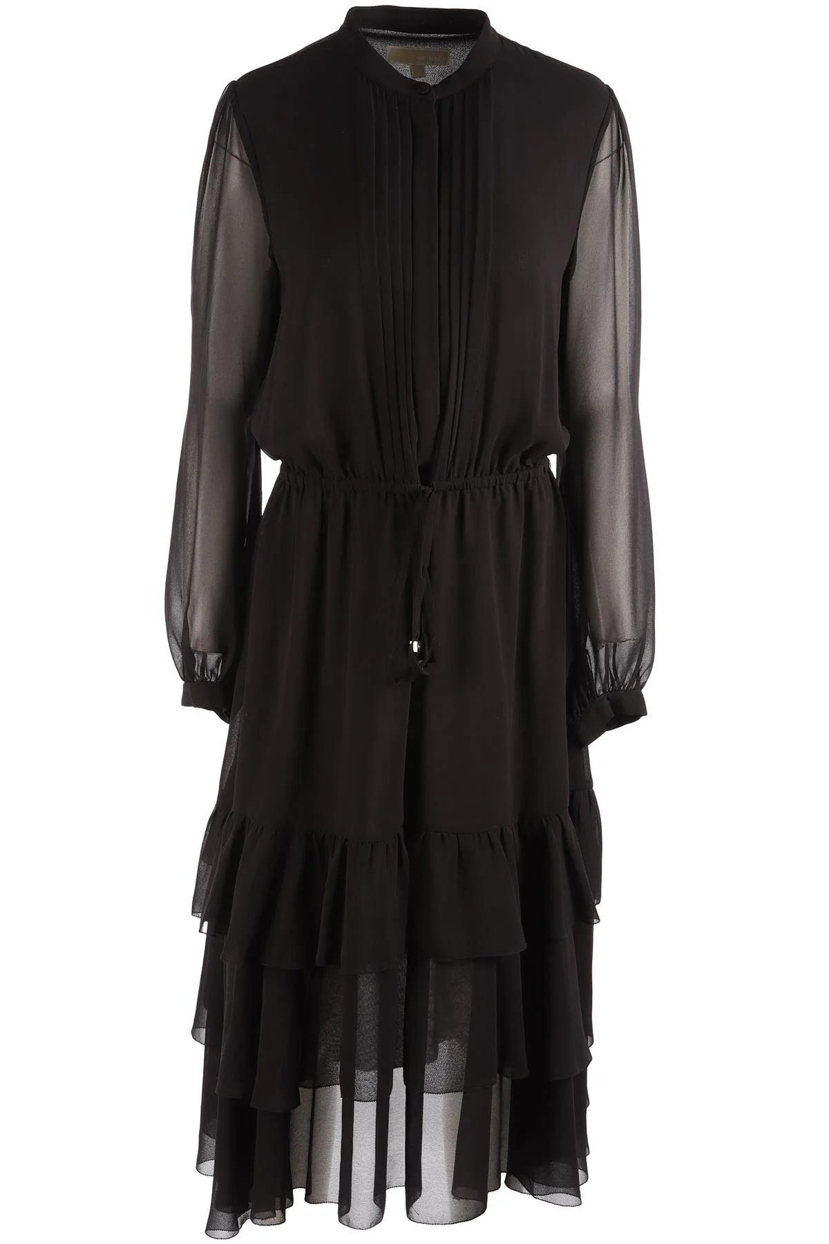 MICHAEL MICHAEL KORS BLACK CREPE MAXI DRESS LARGE