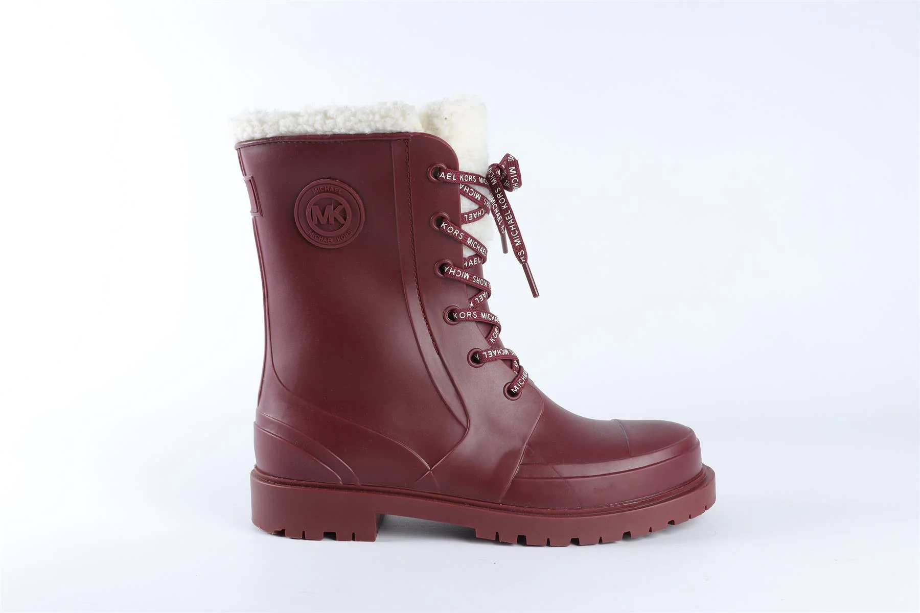 MICHAEL MICHAEL KORS BURGUNDY RUBBER BOOTS EU 39 UK 6 US 9 - Image 2