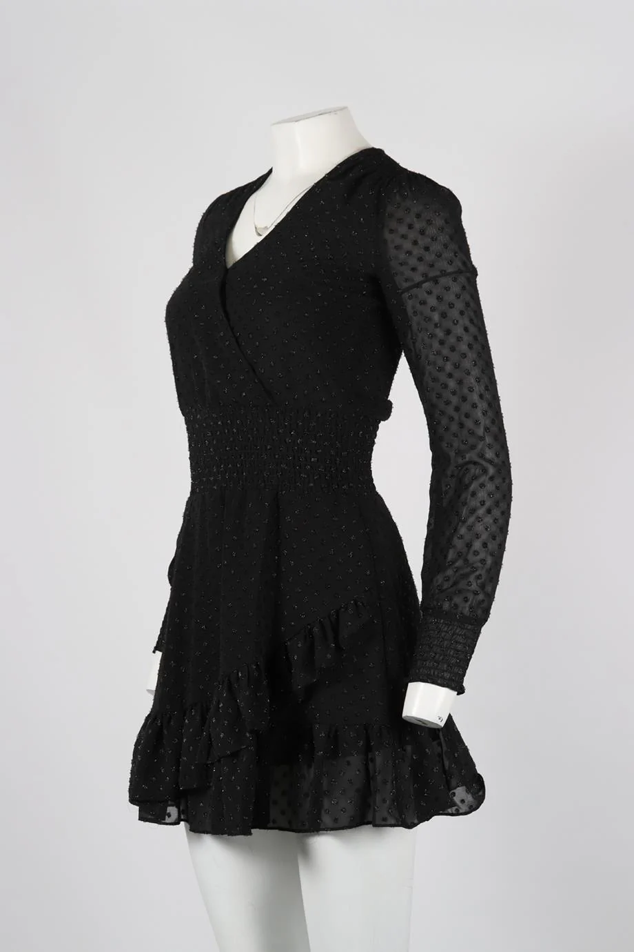 MICHAEL MICHAEL KORS CHIFFON MINI DRESS XXSMALL - Image 3
