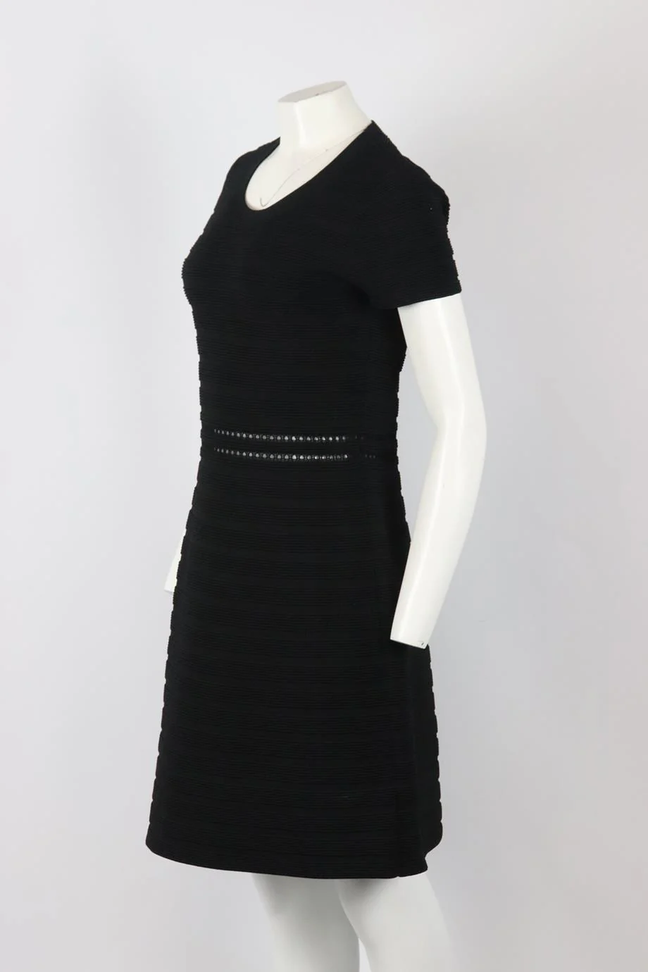 MICHAEL MICHAEL KORS RIBBED KNIT MINI DRESS LARGE - Image 3
