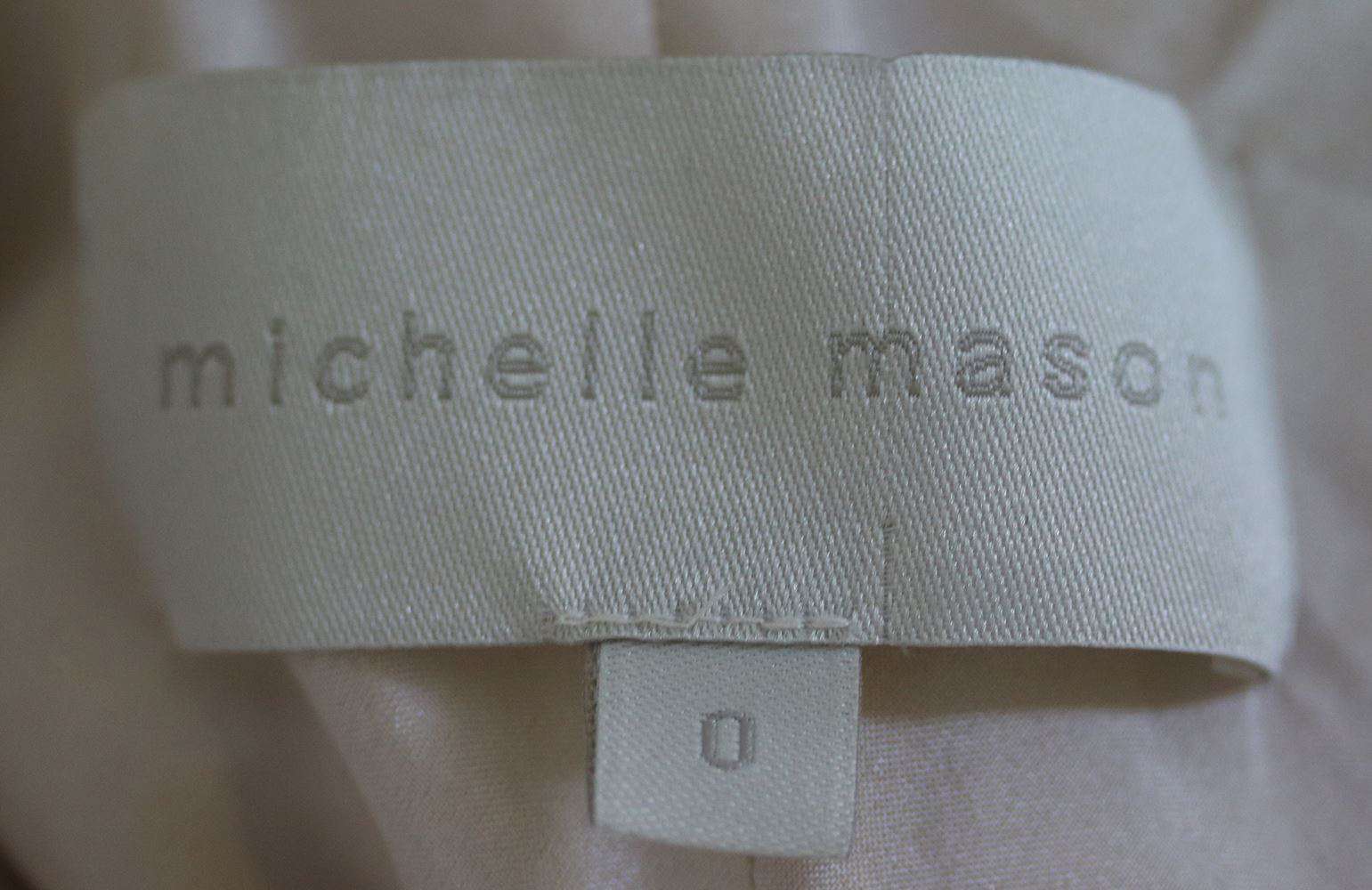 MICHELLE MASON ASYMMETRICAL RUFFLE GOWN US 0 UK 4 - Image 6