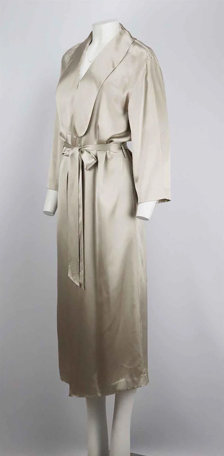 MICHELLE MASON BELTED SILK SATIN ROBE US 8 UK 12 - Image 3