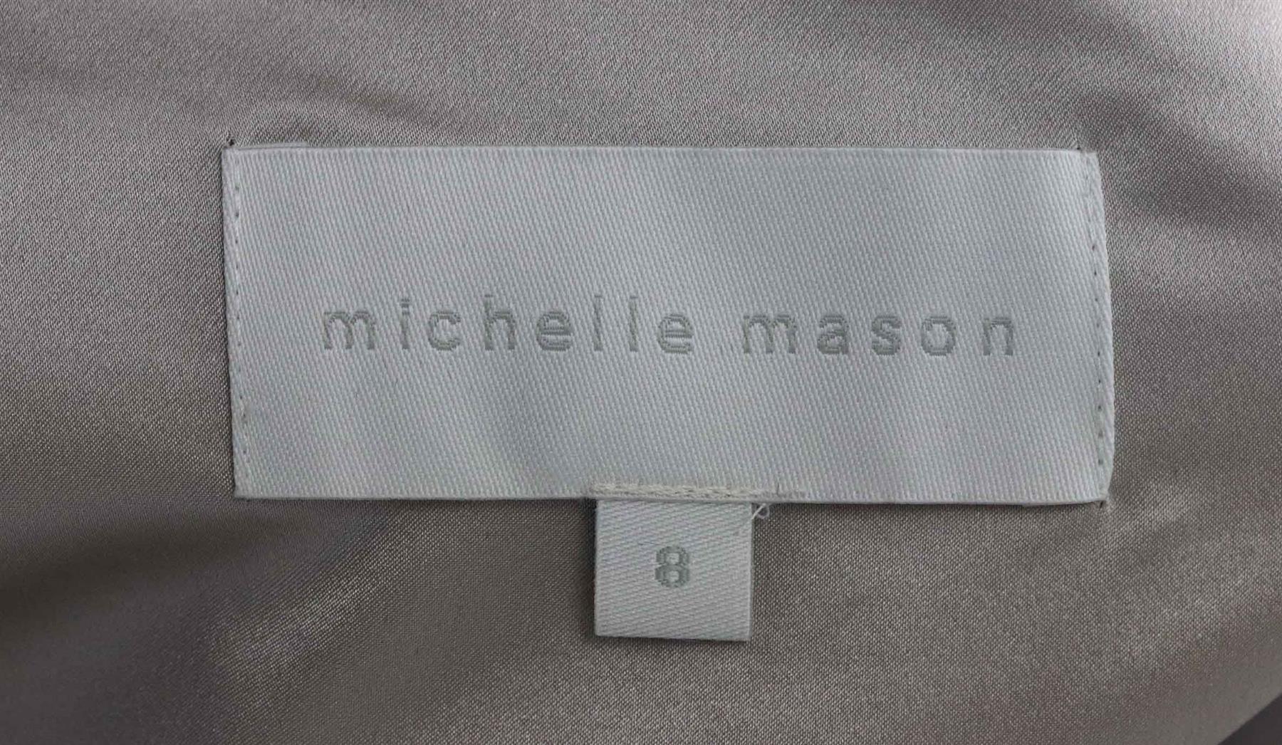 MICHELLE MASON BELTED SILK SATIN ROBE US 8 UK 12 - Image 5
