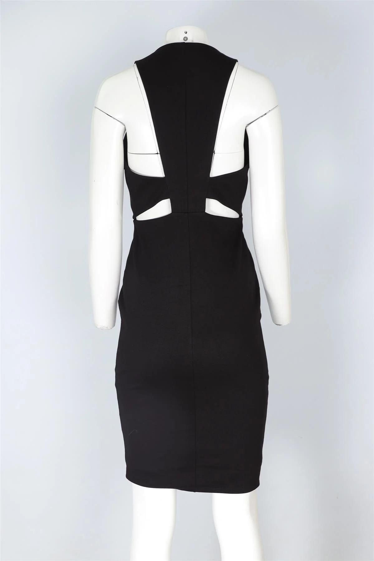 MICHELLE MASON BLACK JERSEY MIDI DRESS MEDIUM - Image 4