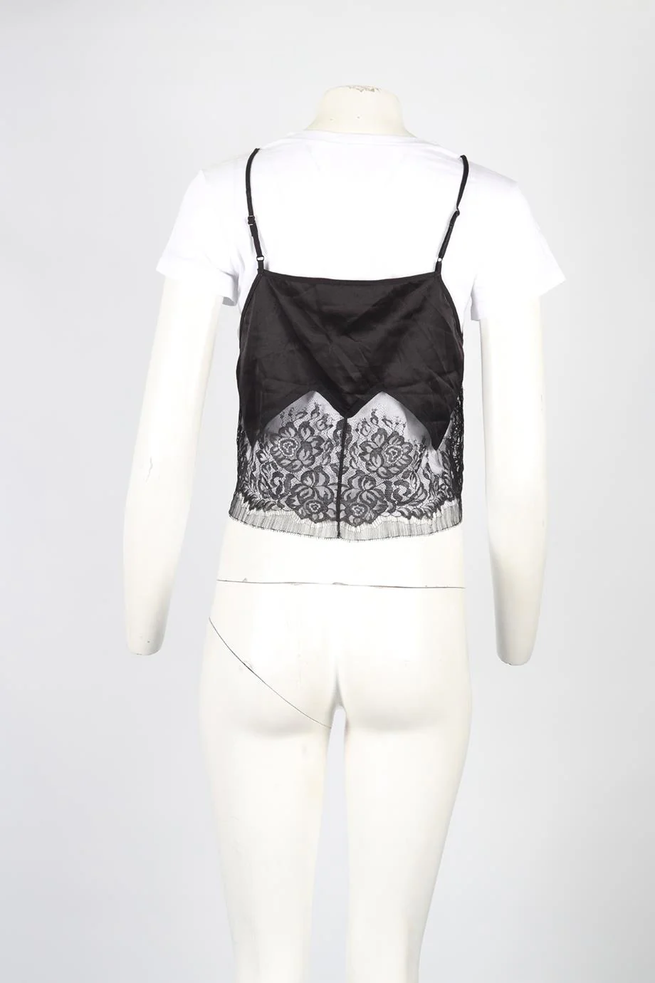 MICHELLE MASON LACE AND COTTON T-SHIRT SMALL - Image 4
