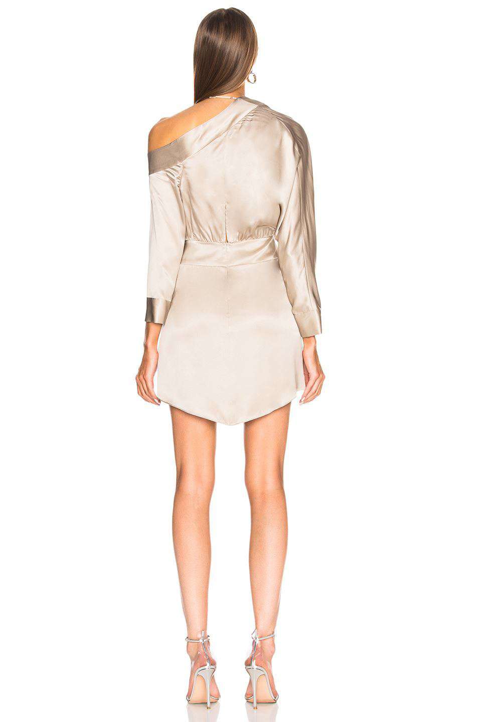 MICHELLE MASON OFF SHOULDER MINI DRESS US 2 UK 6 - Image 2
