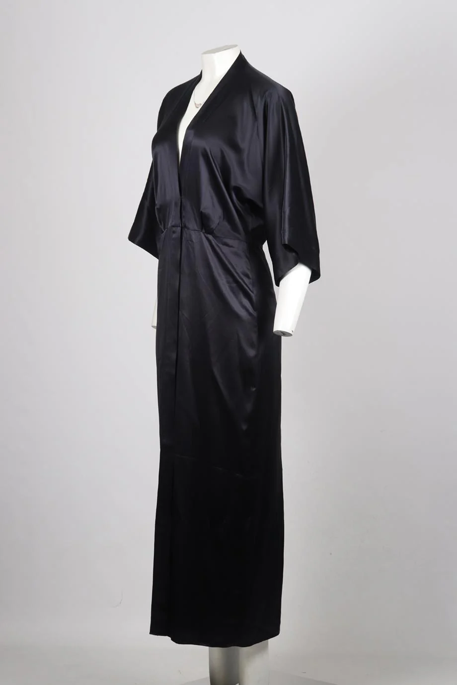 MICHELLE MASON SILK SATIN MAXI DRESS US 0 UK 4 - Image 3