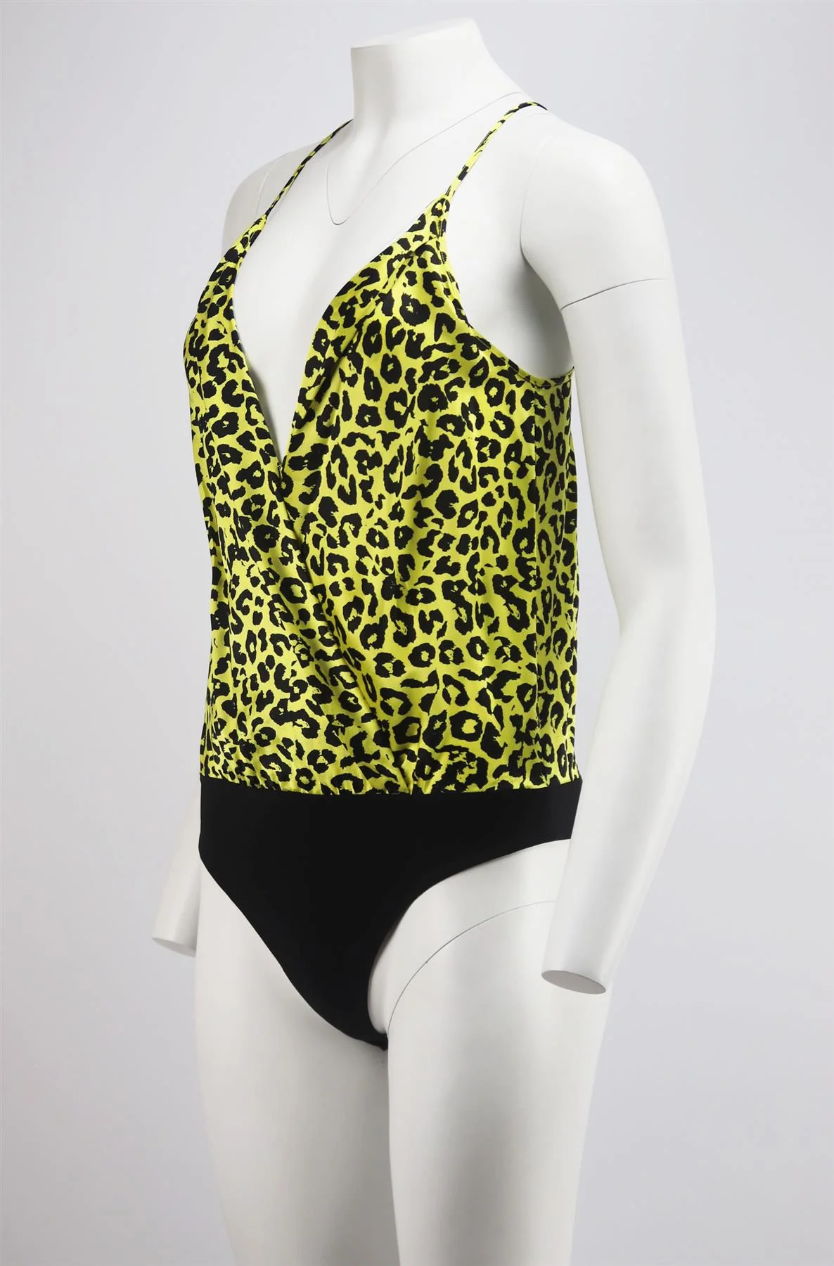MICHELLE MASON WRAP EFFECT LEOPARD PRINT SILK BODYSUIT US 2 UK 6 - Image 3