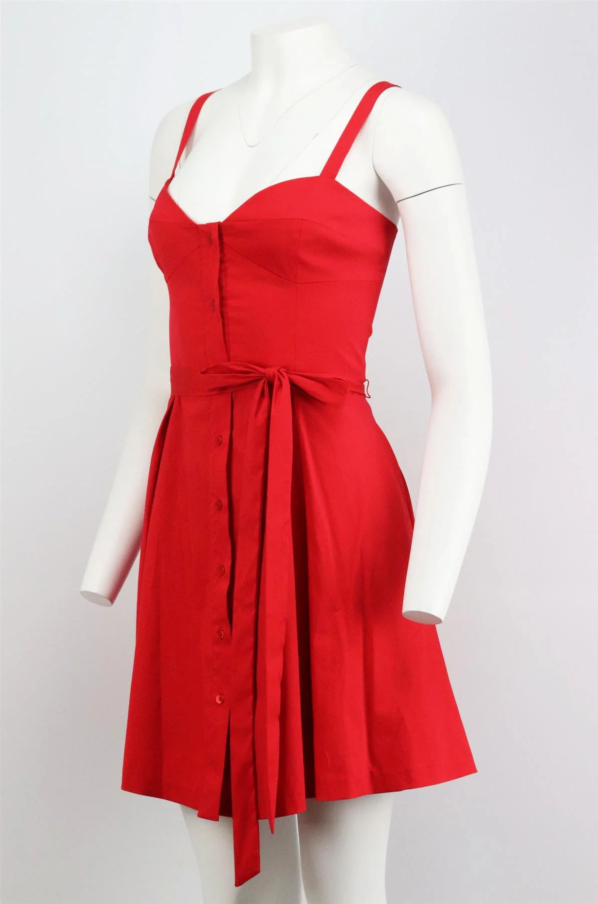 MILLY BELTED COTTON BLEND MINI DRESS US 10 UK 14 - Image 3