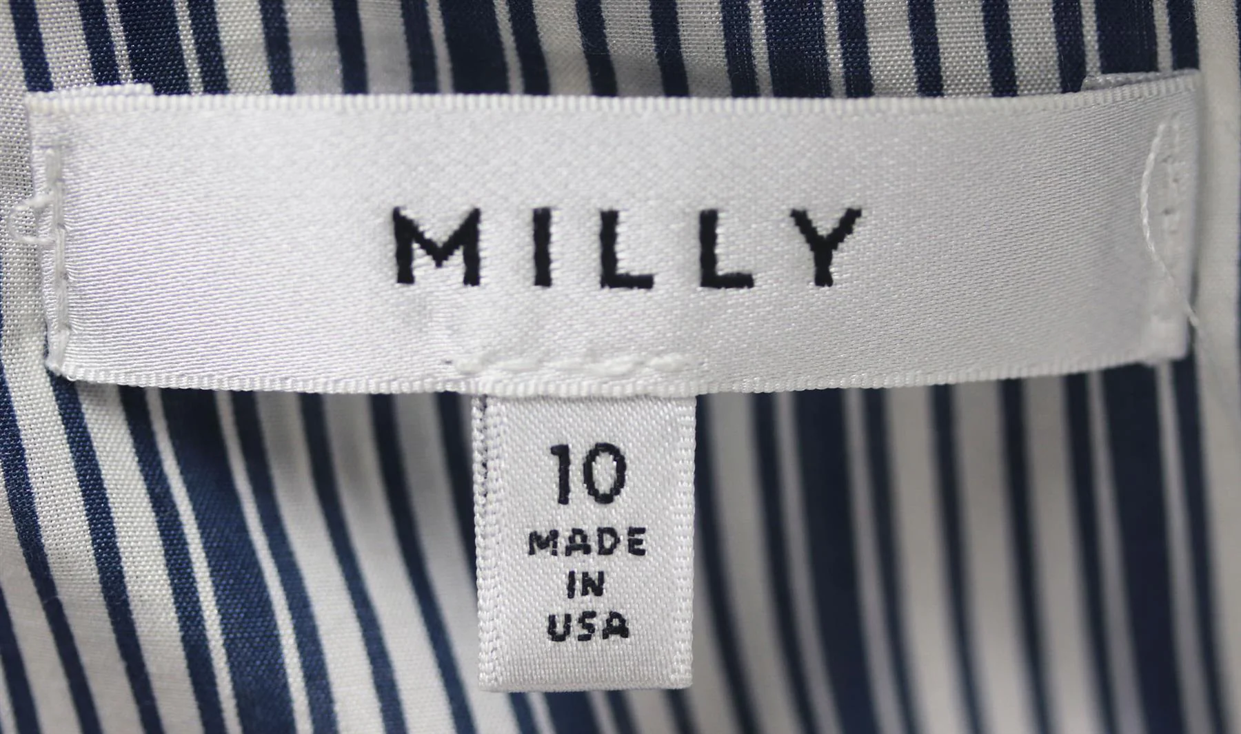 MILLY FLUTED STRIPED COTTON BLEND SHIRT US 10 UK 14 - Image 5