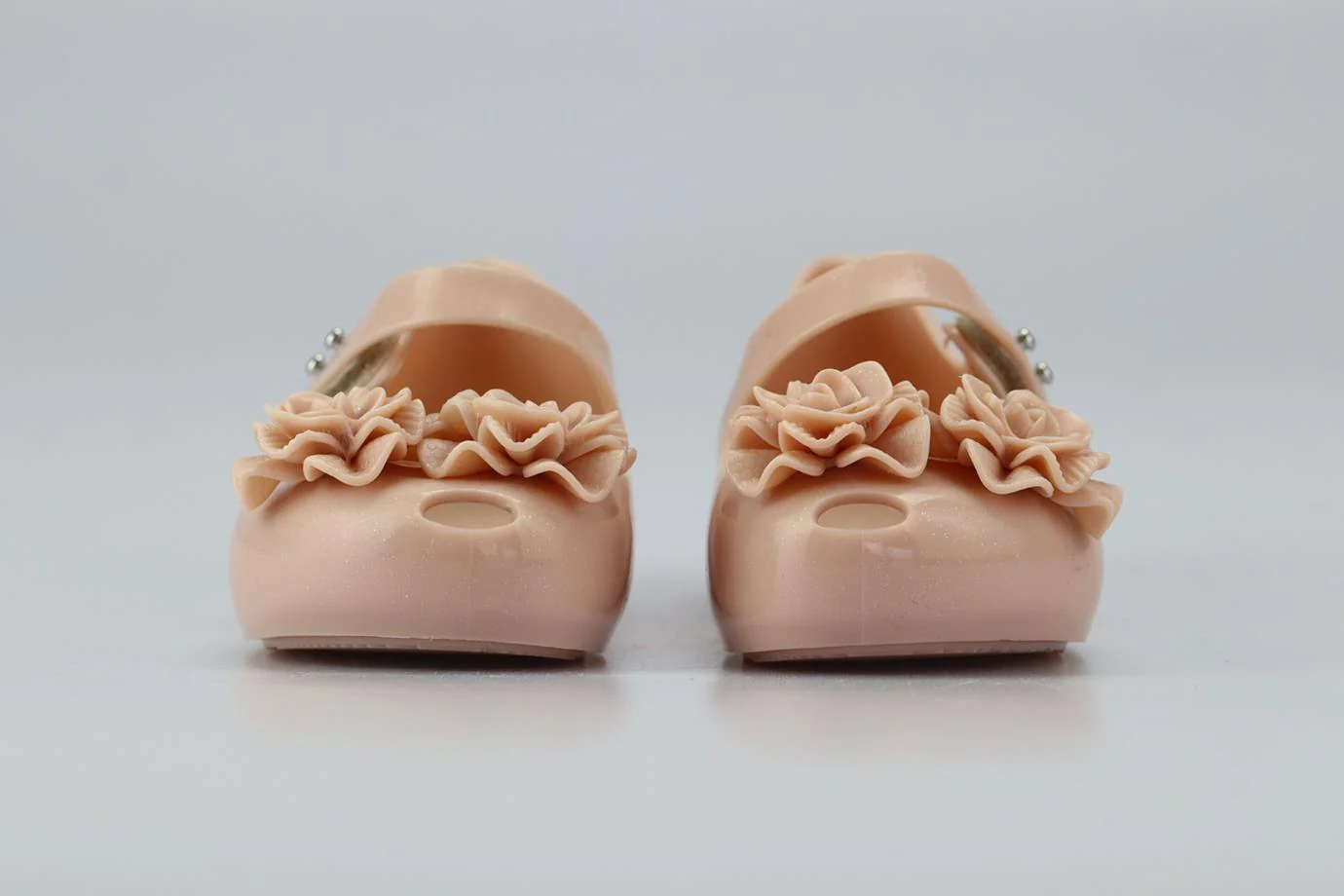MINI MELISSA BABY GIRLS FLORAL JELLY FLATS EU 25-26 UK 8-8.5 - Image 3