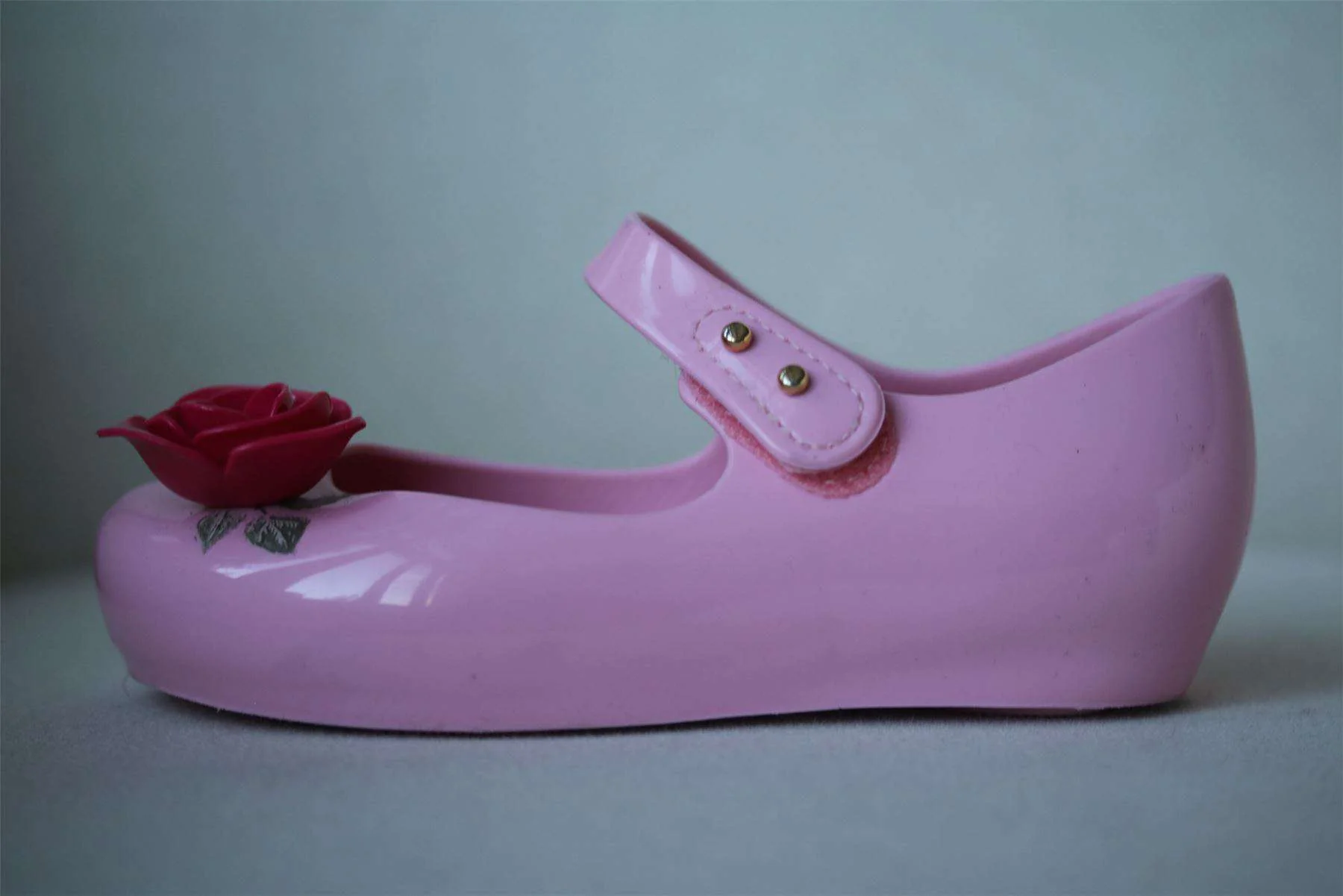 MINI MELISSA BEAUTY & THE BEAST PINK JELLY SHOES EU 24 UK 7 - Image 2