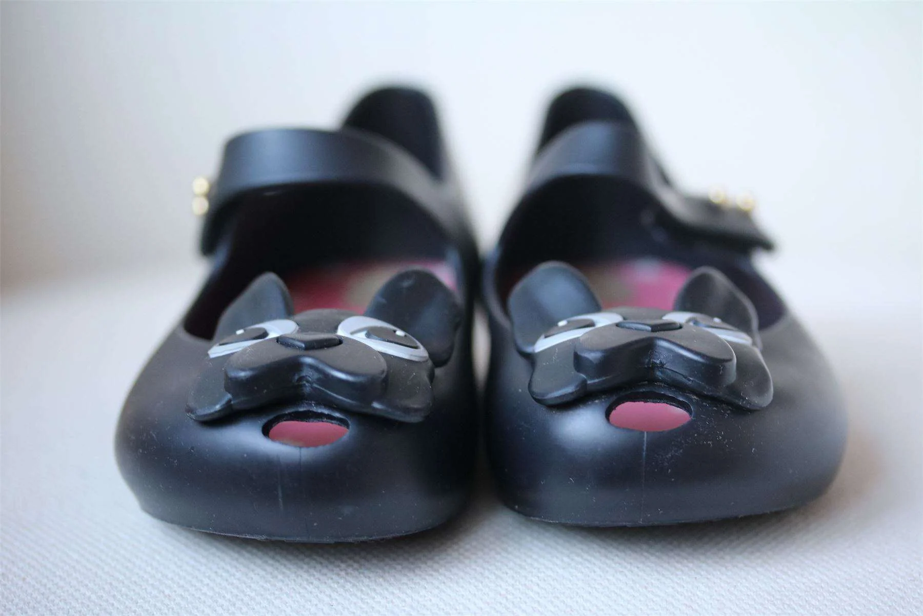 MINI MELISSA BLACK PUG JELLY SHOES EU 27 UK 9 - Image 2