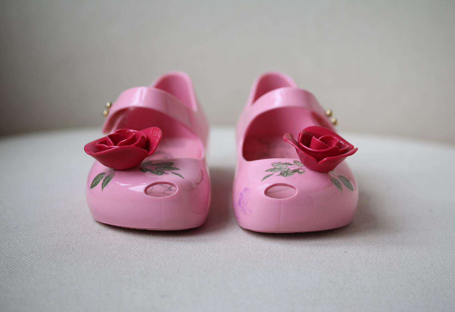 MINI MELISSA GIRLS BEAUTY AND THE BEAST JELLY SHOES EU 25/26 UK 8/9 - Image 2